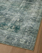 Loloi Magnolia Home by Joanna Gaines Banks Collection BAN-03 Blue/Lagoon 2'-0" x 5'-0" .13" Pile Height, Machine Washable, Accent Rug