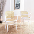 Safavieh Home Keiko White and Natural Cane Dining Chair
