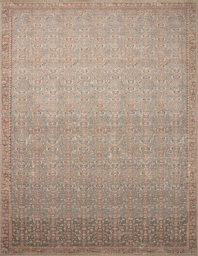 Loloi Angela Rose Aubrey Collection AUB-04 Blue/Terracotta 3'-9" x 5'-6", .19" Pile Height, Accent Rug