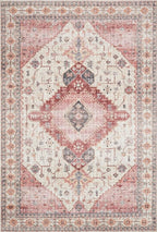 Loloi II Skye Collection SKY-02 Ivory/Berry 2'-3" x 3'-9" Accent Rug