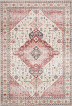 Loloi II Skye Collection SKY-02 Ivory/Berry 7'-6" x 9'-6" Area Rug