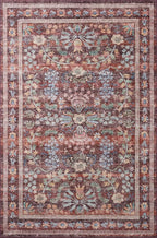Loloi Rifle Paper Co. Maison Collection MAO-06 Red 5'-0" x 5'-0" Round, .19" Pile Height, Accent Rug