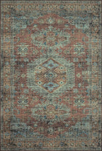Loloi Skye Collection SKY-07 Terracotta/Sky 2'-0" x 5'-0" Accent Rug