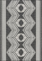 nuLOOM 8' x 10' Outdoor Tribal Geometric Area Rug, Stain Resistant, Weather Resistant, High Traffic, Patio, Balcony, Outside, Ranya Black