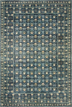 Loloi Rifle Paper Co. Eden Collection EDE-03 Lattice Indigo 2'-6" x 11'-6" Runner Rug feat. CloudPile™