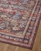 Loloi Rifle Paper Co. Maison Collection MAO-06 Red 5'-0" x 5'-0" Round, .19" Pile Height, Accent Rug