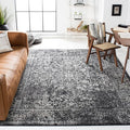 SAFAVIEH Area Rug 9x12 - Evoke Collection - Large - Black & Grey, Distressed Design, Non-Shedding & Easy to Clean, Ideal for Living Room, Bedroom, Dining Space (EVK256R)