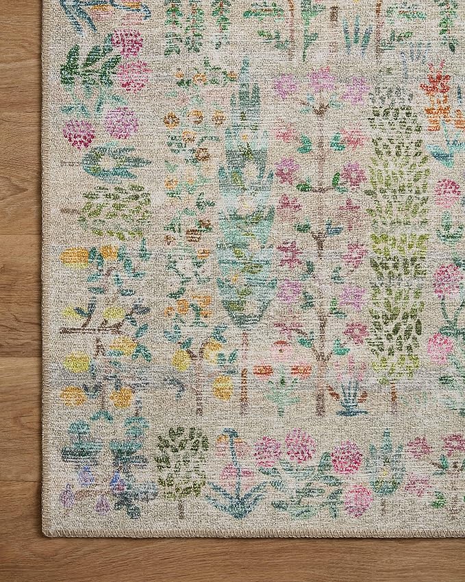Loloi Rifle Paper Co. Maison Collection MAO-07 Khaki 3'-9" x 5'-6", .19" Pile Height, Accent Rug