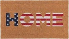 KAF Home American Flag Patriotic Coir Doormat with Heavy-Duty, Weather Resistant, Non-Slip PVC Backing | 17 by 30 Inches, 0.6 Inch Pile Height | Perfect for Indoor and Outdoor Use