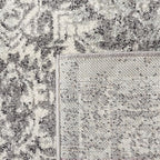 SAFAVIEH Evoke Collection Area Rug - 3' Square, Grey & Ivory, Distressed Design, Non-Shedding & Easy to Clean, Ideal for Foyer, Bedroom, Accent Space (EVK256D)