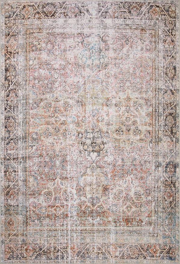 Loloi Adrian Collection ADR-05 Sunset/Charcoal 7'-6" x 9'-6", .19" Thick Area Rug