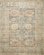 Loloi Margot Collection MAT-03 Ocean/Spice 3'-6" x 5'-6" Accent Rug feat. CloudPile, No-Shed Easy Clean Large Patterned Area Rug for Living Room, Bedroom, Dining Area