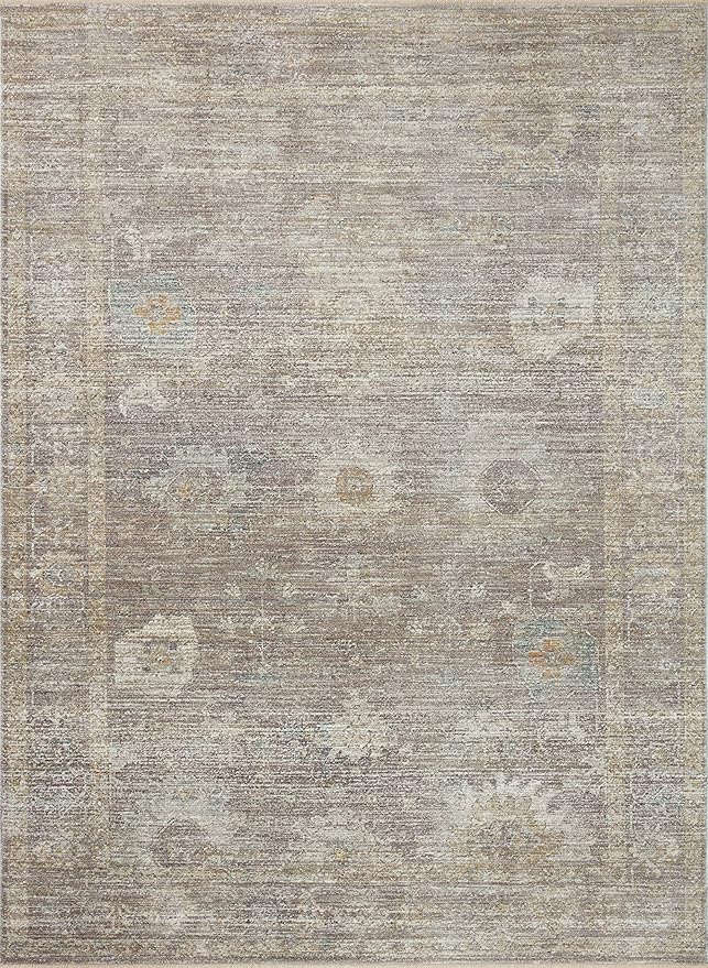 Loloi Magnolia Home by Joanna Gaines Millie Collection MIE-05 Stone/Natural 9'-6" x 13'-1", .25" Pile Height, Area Rug