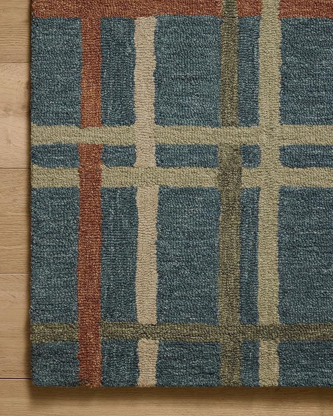 Loloi Magnolia Home by Joanna Gaines Waylon Collection WAY-01 Denim/Multi 3'-6" x 5'-6" Accent Rug