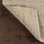 nuLOOM 9x12 Elfriede Jute & Cotton Hand Woven Area Rug, Natural, Solid Rustic Farmhouse Style, Weaved Design, Natural Fiber, For Bedroom, Living Room, Dining Room, Hallway, Office, Entryway