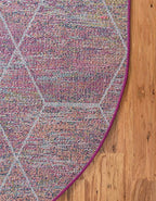 Unique Loom Trellis Frieze Collection Area Rug - Geometric (4' x 6' Oval, Multi/ Ivory)