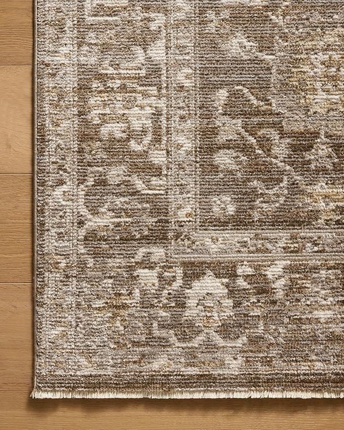 Loloi Magnolia Home by Joanna Gaines Pace Collection PAC-01 Bark/Natural 9'-6" x 9'-6" Round Area Rug
