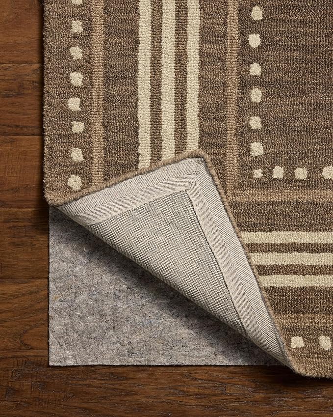Loloi Chris Loves Julia Alfie Collection ALF-02 Bark/Natural 9'-3" x 13' Area Rug Wool Neutral Living Bedroom Dining Carpet