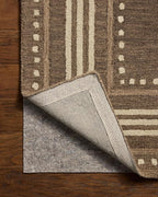 Loloi Chris Loves Julia Alfie Collection ALF-02 Bark/Natural 2'-6" x 9'-9" Runner Rug Wool Neutral Living Bedroom Dining Carpet