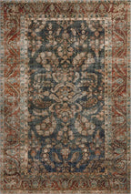 Loloi Chris Loves Julia Jules Collection JUL-10 Ocean/Spice 5'-0" x 7'-6", .13" Pile Height, Area Rug