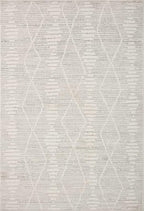 Loloi Kamala Collection KAM-02 Ivory/Silver 2'-7" x 8'-0" Runner Rug