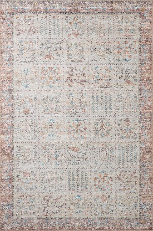 Loloi Rifle Paper Co. Maison Collection MAO-08 Cream 5'-0" x 7'-6", .19" Pile Height, Area Rug