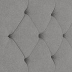 Queen Upholstered Headboard Only for Bed Frame from 49”-62”, Adjustable Height Queen XL Headboards with Durable Wood Legs, Fabric Bed Board in Modern Button Design, Light Grey