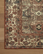 Loloi Magnolia Home by Joanna Gaines Banks Collection BAN-04 Brick/Ivory 8'-6" x 11'-6", .13" Pile Height, Machine Washable, Area Rug