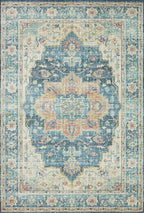 Loloi Skye Collection SKY-12 Ocean/Multi 7' x 9' Oval Area Rug