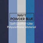 Factory Direct Partners 13745-NVPB Birch SoftScape Sling Book Display, 4-Shelf Vinyl Storage for Kid"s Books and Magazines for Bedroom, Playroom, Daycare, Preschool or Classroom - Navy/Powder Blue