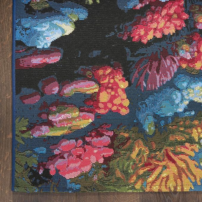 Nourison Home Color Splash Multicolor 7'10" x 9'10" Area Rug - Easy Clean, Non Shedding, Bed Room, Living Room, Dining Room, Kitchen (8' x 10')