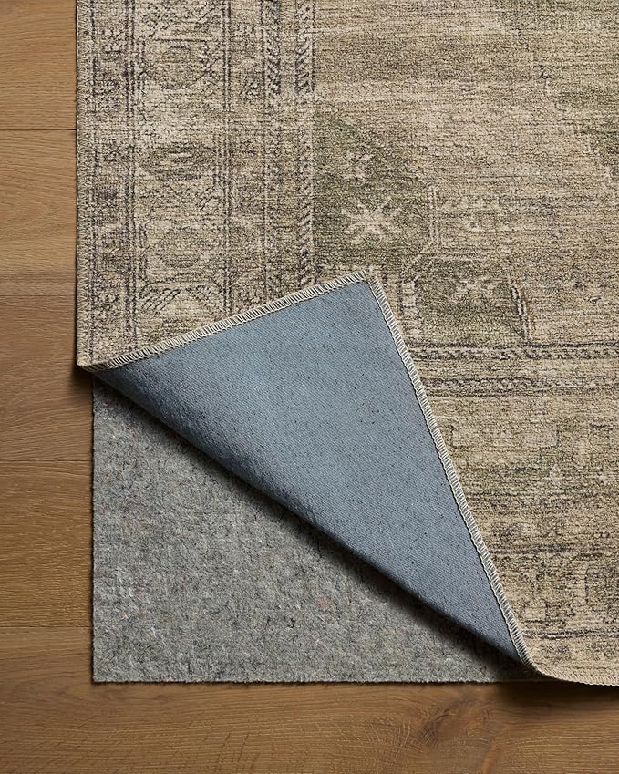 Loloi Amber Lewis Cambria Collection CBR-03 Sand/Olive 6'-0" x 9'-0" Area Rug Jute, Neutral, Vintage Style, Antique Tone, Living, Bedroom, Dining, Carpet