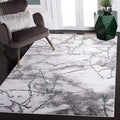 SAFAVIEH Craft Collection Area Rug - 6'7" x 9', Grey & Green, Modern Abstract Design, Non-Shedding & Easy Care, Ideal for High Traffic Areas in Living Room, Bedroom (CFT877Y)