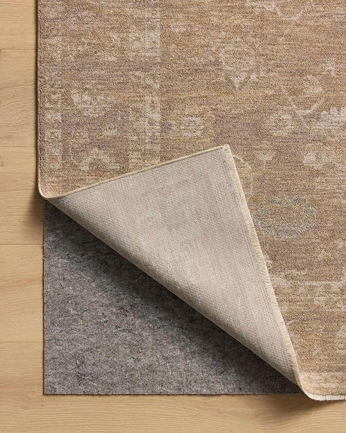 Loloi Chris Loves Julia Louisa Collection LOI-04 Taupe/Gold 2'-3" x 3'-10", .38" Pile Height, Accent Rug