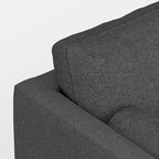 SIMPLIHOME Morrison 72-inch Wide Sofa in Charcoal Grey Woven-Blend Fabric, Handcrafted Mid-Century Modern Loveseat for Living Room or Family Room, Single Bench Cushion, Bolster Pillows