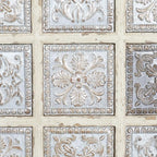 Deco 79 Metal Scroll Home Wall Decor Wall Sculpture with Embossed Details, Wall Art 31" x 2" x 31", White
