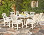 Martha Stewart by POLYWOOD® Chinoiserie Dining Arm Chair in Sand