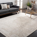 SAFAVIEH Evoke Collection Area Rug - 6'7" Square, Ivory & Taupe, Distressed Design, Non-Shedding & Easy to Clean, Ideal for Living Room, Bedroom, Dining Space (EVK256E)