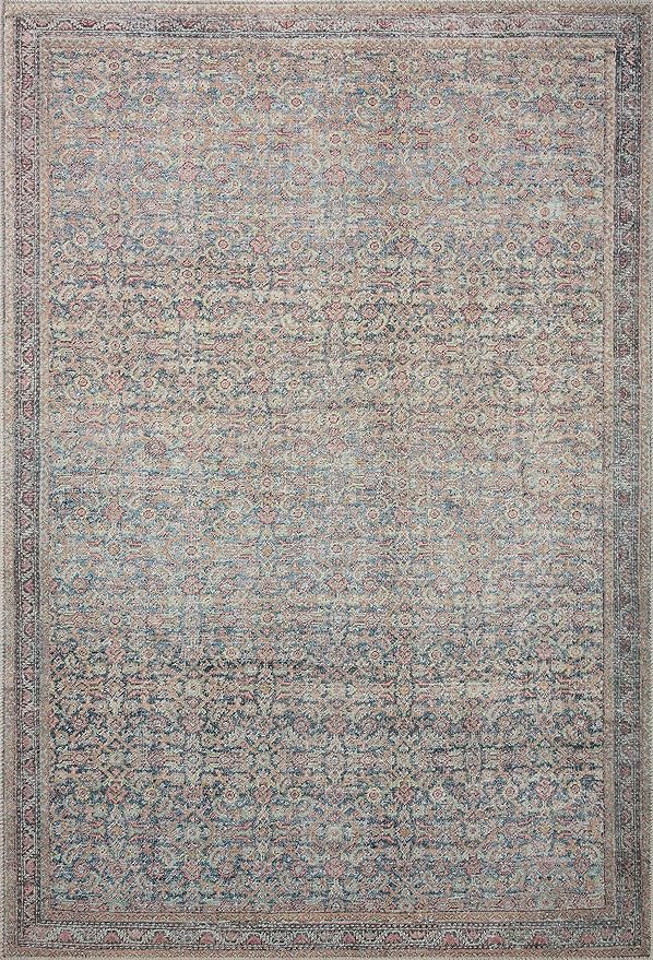 Loloi Adrian Collection ADR-04 Denim/Multi 2'-3" x 3'-9", .19" Thick Accent Rug