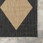 nuLOOM 8' Square Outdoor Performance Area Rug, Stain Resistant, Weather Resistant, High Traffic, Patio, Balcony, Outside, Sabina Dark Grey