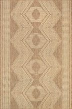 Nuloom Ranya Light Brown/Ivory, 9' 6" x 12', Tribal Geometric, Soft and Cozy, High Traffic, Stain Resistant, Easy Clean, Durable Area Rug for Indoor/Outdoor Patio, Deck, Porch, Garden, Courtyard
