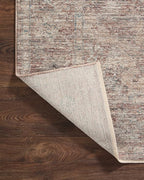 Loloi Magnolia Home by Joanna Gaines Millie Collection MIE-04 Brick/Fog 7'-10" x 7'-10", .25" Pile Height, Round Area Rug