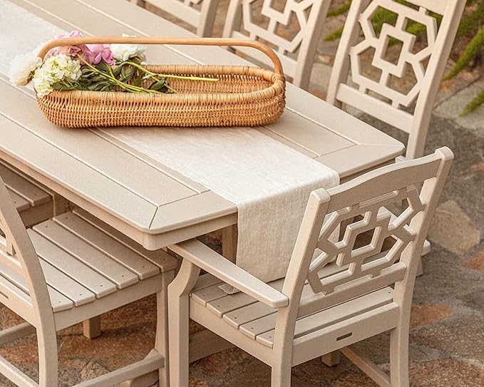 Martha Stewart by POLYWOOD® Chinoiserie Dining Arm Chair in Green