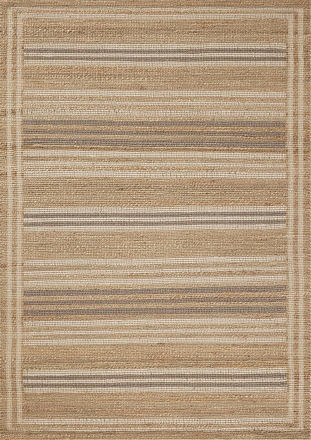 Loloi Chris Loves Julia Judy Collection JUD-03 Natural/Dove 2'-6" x 7'-6" Runner Rug