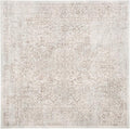SAFAVIEH Evoke Collection Area Rug - 9' Square, Ivory & Taupe, Distressed Design, Non-Shedding & Easy to Clean, Ideal for Living Room, Bedroom, Dining Space (EVK256E)