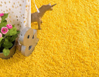 Unique Loom Solid Shag Collection Area Rug (2' 6" x 13' 1" Runner, Tuscan Sun Yellow)
