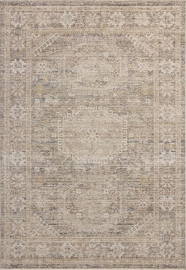 Loloi Chris Loves Julia Ida Collection IDA-01 Taupe/Multi 2'-7" x 10'-0", .19" Pile Height, Runner Rug
