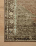 Loloi Magnolia Home by Joanna Gaines Sinclair Collection SIN-06 Clay/Tobacco 2'-3" x 11'-6", .25" Pile Height, Machine Washable, Runner Rug