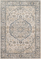 Loloi Teagan Collection TEA-01 Natural/Lt. Grey 2'-8" x 7'-6" Runner Rug, Large, Soft Neutral Rug, High-Traffic for Living Room, Bedroom, Home Office, Dining Area
