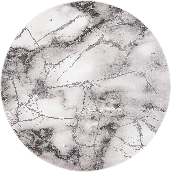 SAFAVIEH Craft Collection 10' Round Grey/Silver CFT877G Modern Abstract Non-Shedding Living Room Dining Bedroom Foyer Area Rug
